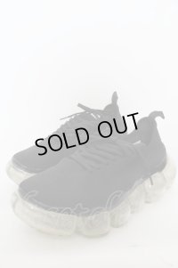 【SALE】grounds シューズ.JEWELRY BLACK CLEAR /ブラックｘクリア/EU42(27cm O-23-05-29-057-GR-sho-YM-ZT5000