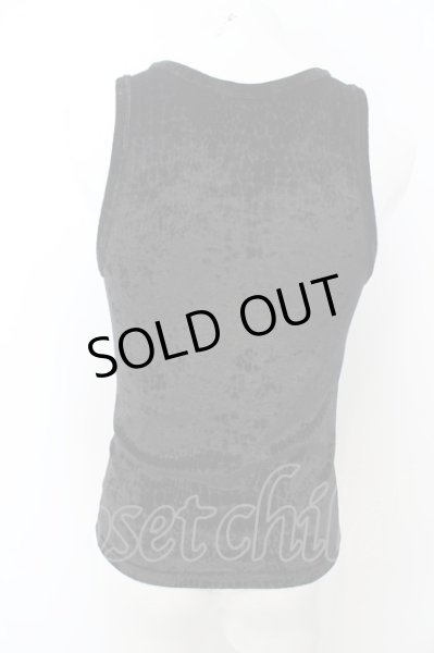 画像4: TORNADO MART タンクトップ.Vネックアニマルジャガードベロア /ブラック/ O-23-06-04-015-TO-to-YM-ZT154 (4)