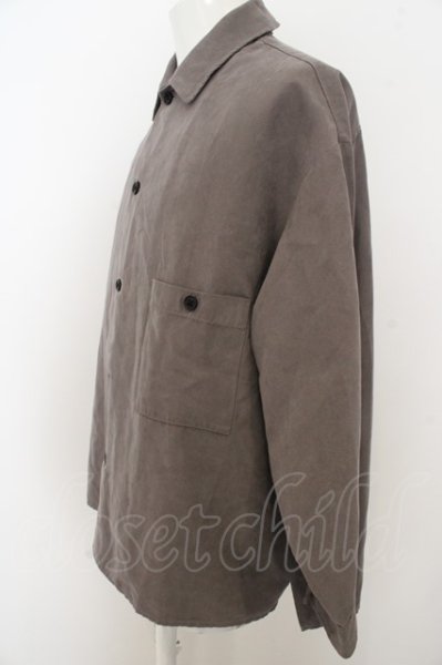 画像2: HARE シャツ.フェイクスウェードワイド /チャコール/S O-23-06-04-019-HA-sh-YM-ZT022 (2)