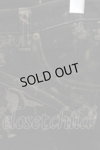 画像3: TORNADO MART パンツ.レースアップフラワーフレアデニム /ブラック/L O-23-06-12-041-TO-pa-YM-ZT463 (3)