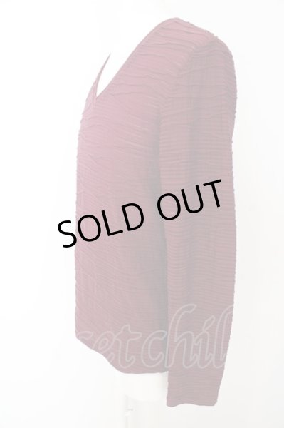 画像2: TORNADO MART カットソー.タックジャガード /ボルドー/M O-23-06-12-013-TO-to-YM-ZT171 (2)