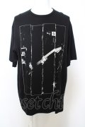 【SALE】LAD MUSICIAN Tシャツ.×Lui's フラッグ柄ビッグシルエット /ブラック/44 O-23-06-16-004-LA-ts-YM-ZT228