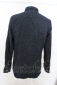 画像4: 【セール】NO ID. シャツ.【タグ付き】シワ加工デニムショートカラー /インディゴ/1 O-23-06-18-003-NO-sh-YM-ZT247 (4)