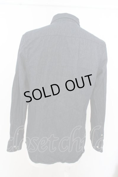 画像4: NO ID. シャツ.【タグ付き】シワ加工デニムショートカラー /インディゴ/1 O-23-06-18-003-NO-sh-YM-ZT247 (4)