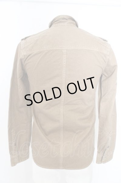 画像4: GOSTAR DE FUGA シャツ.Endsweep ウォッシュドミリタリー'12AW /ベージュ/44 O-23-06-18-030-GO-sh-YM-ZT214 (4)