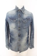 【セール】GOSTAR DE FUGA シャツ. Imitation デニムシャツ'12AW /インディゴ/44 O-23-06-18-034-GO-sh-YM-ZT220