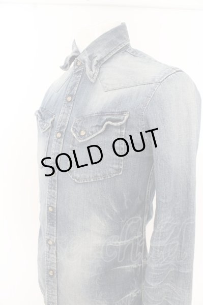 画像2: GOSTAR DE FUGA シャツ. Imitation デニムシャツ'12AW /インディゴ/44 O-23-06-18-034-GO-sh-YM-ZT220 (2)