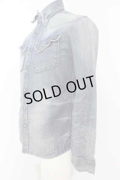 画像3: GOSTAR DE FUGA シャツ. Imitation デニムシャツ'12AW /インディゴ/44 O-23-06-18-034-GO-sh-YM-ZT220 (3)