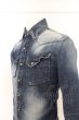 画像2: GOSTAR DE FUGA シャツ. Imitation デニム'12AW /インディゴ/44 O-23-06-18-036-GO-sh-YM-ZT214 (2)