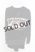 【セール】KAVANE Clothing Tシャツ.DADAROMA 朋 "SAVE MYSELF"LONG SLEEVE(Blk) /ブラック/XL O-23-06-18-048-ka-ts-IG-ZT214