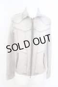 【SALE】NO ID. ジャケット.【タグ付き】ストレッチデニムUSED /グレー/1 O-23-06-18-002-NO-ja-YM-ZT245