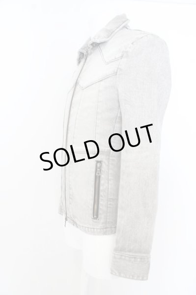 画像2: NO ID. ジャケット.【タグ付き】ストレッチデニムUSED /グレー/1 O-23-06-18-002-NO-ja-YM-ZT245 (2)