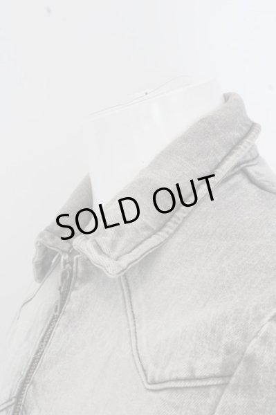 画像3: NO ID. ジャケット.【タグ付き】ストレッチデニムUSED /グレー/1 O-23-06-18-002-NO-ja-YM-ZT245 (3)