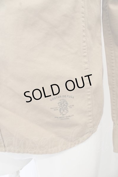 画像2: GOSTAR DE FUGA シャツ.ダメージミリタリー'12SS /ベージュ/44 O-23-06-19-057-GO-sh-YM-ZT242 (2)