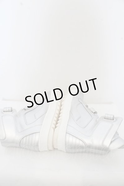 画像4: FUGA シューズ.【タグ付き】Stima ベルトハイカットビッグシャークソールレザースニーカー /シルバー/42 O-23-06-19-094-FU-sho-YM-ZT5000 (4)