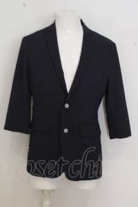 【セール】BUFFALO BOBS ジャケット.STUDENT-FEEL SO COOLシアサッカーサマー七分袖 /ネイビー/1-2 O-23-06-19-103-BU-ja-YM-ZT247
