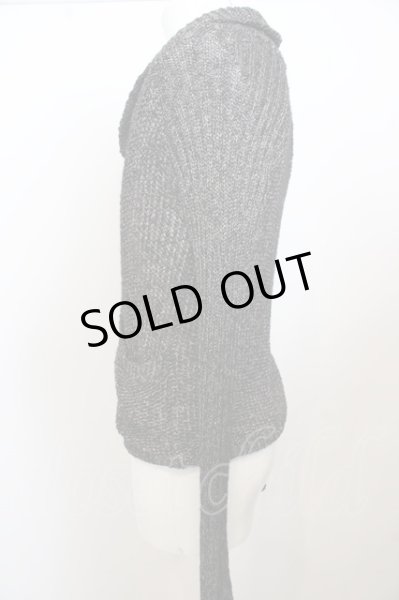 画像2: GOSTAR DE FUGA カーディガン.Mariage ヤーンショール'15SS /ブラック/44 O-23-06-19-027-GO-to-YM-ZT195 (2)