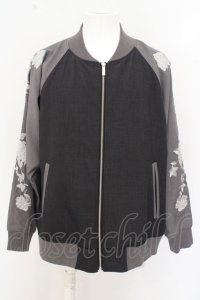 【セール】NO ID. BLACK ジャケット.エンブロイダリーリバーシブルBIG'23SS /グレー/ONE O-23-06-24-028-NO-ja-YM-ZT227