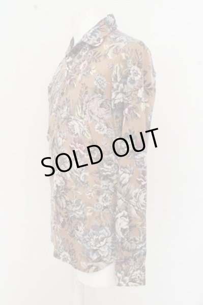 画像3: NO ID. シャツ.プレミアムエステルスウェード花柄プリントショートカラー /ベージュ/1 O-23-06-24-033-NO-sh-YM-ZT209 (3)