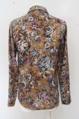 画像4: 【SALE】NO ID. シャツ.プレミアムエステルスウェード花柄プリントショートカラー /ベージュ/1 O-23-06-24-033-NO-sh-YM-ZT209 (4)