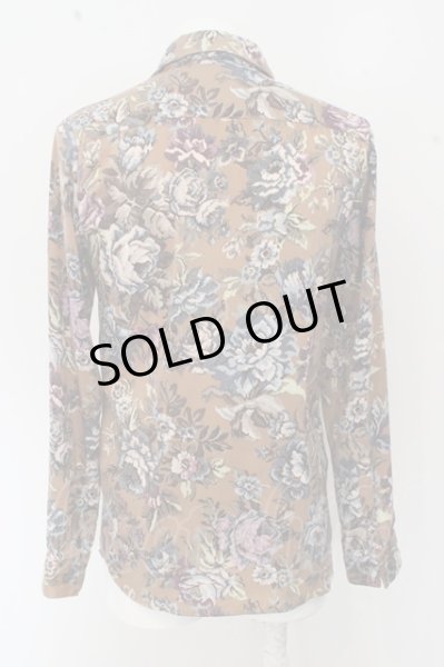 画像4: NO ID. シャツ.プレミアムエステルスウェード花柄プリントショートカラー /ベージュ/1 O-23-06-24-033-NO-sh-YM-ZT209 (4)