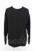【セール】Moonage Devilment(清春) カットソー.BACK PRINT PULLOVER /ブラック/44 O-23-06-24-073-Mo-to-YM-ZT209