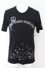 【SALE】PROPA9ANDA Tシャツ.xSMACK ENGINEER BLITZKRIEG PEACE BOP /ブラック/M O-23-06-24-074-PR-ts-YM-ZT209