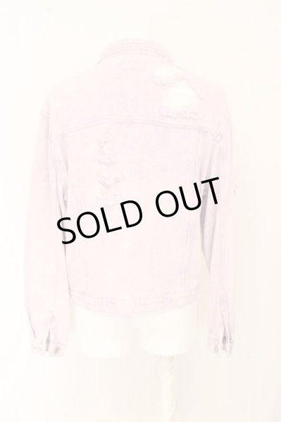 画像3: eight_∞(エイト バイ エイト) ジャケット.STELLA DISTRESSED DENIM /パープル/ O-23-06-24-092-MA-to-YM-ZT209 (3)