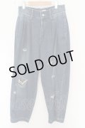 【SALE】Moonage Devilment(清春) パンツ.ヴィンテージ加工タックワイドデニム /インディゴ/00 O-23-06-24-099-Mo-pa-YM-ZT210