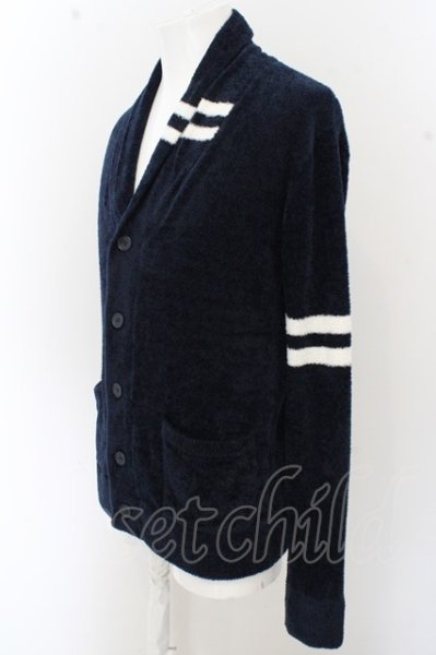 画像2: Black by VANQUISH カーディガン.パイルニットライン /ネイビー/S O-23-06-24-122-Bl-to-YM-ZT212 (2)