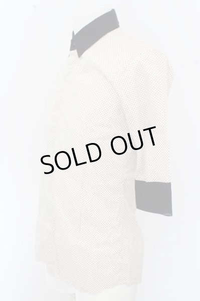 画像3: SOS TE NUTO シャツ.プチドットコットン半袖'12SS /ホワイトｘブラック/1 O-23-06-24-133-SO-sh-YM-ZT227 (3)