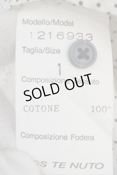 画像6: SOS TE NUTO シャツ.プチドットコットン半袖'12SS /ホワイトｘブラック/1 O-23-06-24-133-SO-sh-YM-ZT227 (6)