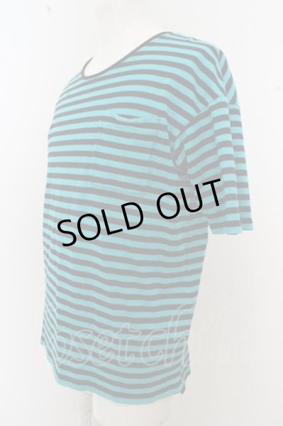 画像2: Moonage Devilment(清春) Tシャツ.ルーズボーダー /ブラックｘブルー/46 O-23-06-30-036-Mo-ts-YM-ZT270 (2)