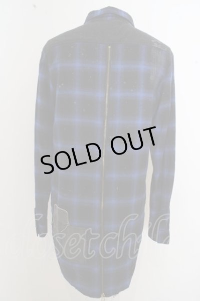 画像4: DANKE SCHON シャツ.ダメージパッチロング /ブルー/F O-23-06-30-047-DA-sh-YM-ZT278 (4)