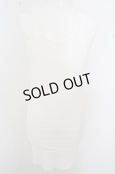 画像3: NO ID. BLACK タンクトップ.Cテレコクロスシーム /ホワイト/1 O-23-06-30-108-NO-ts-YM-ZT280 (3)