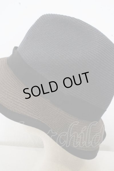 画像2: Moonage Devilment(清春) ハット.ツートンペーパーハイバック /ネイビーｘブラウン/S O-23-06-30-126-Mo-za-YM-ZT133 (2)