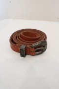 【SALE】NO ID. ベルト.カウレザーロングドリップウエスタン'22SS /ブラウン/ O-23-06-30-129-NO-za-YM-ZT-MK001