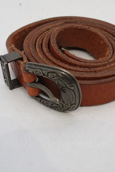 画像2: NO ID. ベルト.カウレザーロングドリップウエスタン'22SS /ブラウン/ O-23-06-30-129-NO-za-YM-ZT-MK001 (2)