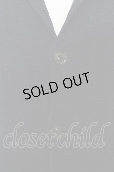 画像2: GOSTAR DE FUGA ジャケット.イタリアンカラーニット /ネイビーｘブラック/44 O-23-06-30-133-GO-ja-YM-ZT270 (2)