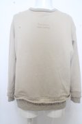 【セール】GOSTAR DE FUGA トレーナー.フェイクレイヤードシリコンプリントスウェット /ベージ/F O-23-06-30-134-GO-to-YM-ZT280