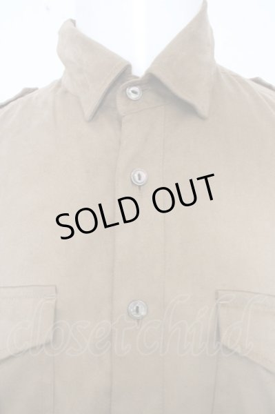 画像2: GOSTAR DE FUGA シャツ.スエードミリタリー /ベージュ/46 O-23-06-30-136-GO-sh-YM-ZT275 (2)