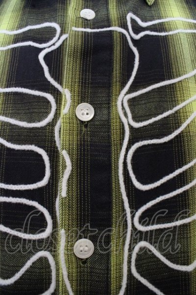 画像2: 【セール】HACULLA シャツ.BORN CHECK /ネオンイエロー/M O-23-07-04-004-HA-sh-YM-ZT052