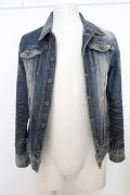 【セール】FUGA ジャケット.Elmhurst 加工デニム'13SS /インディゴ/44 O-23-07-07-008-FU-ja-YM-ZT282