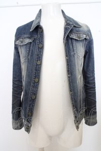 【セール】FUGA ジャケット.Elmhurst 加工デニム'13SS /インディゴ/44 O-23-07-07-008-FU-ja-YM-ZT282