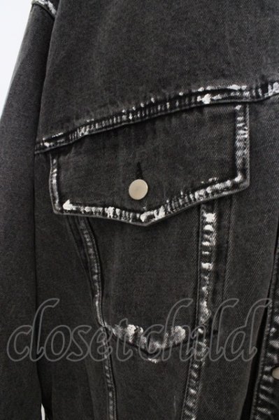 画像2: GRAMOUR ジャケット.ペイントコーティングオーバーサイズトラッカー /グレー/ O-23-07-11-033-RA-ja-YM-ZT379 (2)