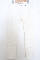 【SALE】GOSTAR DE FUGA パンツ.ダメージリペアデニム'16SS /ホワイト/46 O-23-07-11-047-GO-pa-YM-ZT375