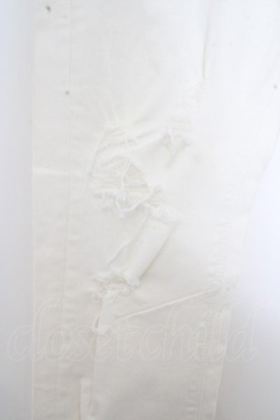 画像2: 【SALE】GOSTAR DE FUGA パンツ.ダメージリペアデニム'16SS /ホワイト/46 O-23-07-11-047-GO-pa-YM-ZT375
