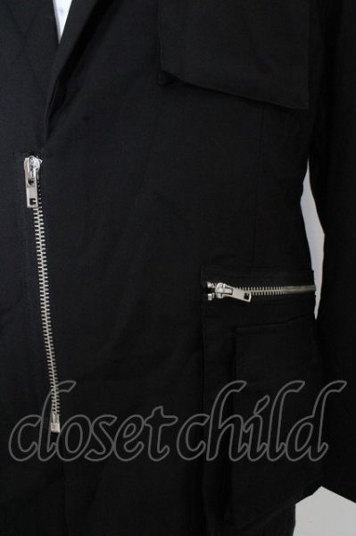 画像2: LEGENDA ジャケット.ドロップショルダーBIGライダーステーラード /ブラック/M O-23-07-11-021-LE-ja-YM-ZT373 (2)