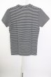 画像2: Black by VANQUISH Tシャツ.リップルボーダーVネック T-23-07-14-006-Bl-ts-YM-ZT058 (2)