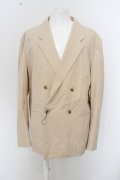 【セール】ZARA ジャケット.ダブルボタンオーバーブレザー /ベージュ/EU 50 O-23-07-17-041-ZA-ja-YM-ZT370